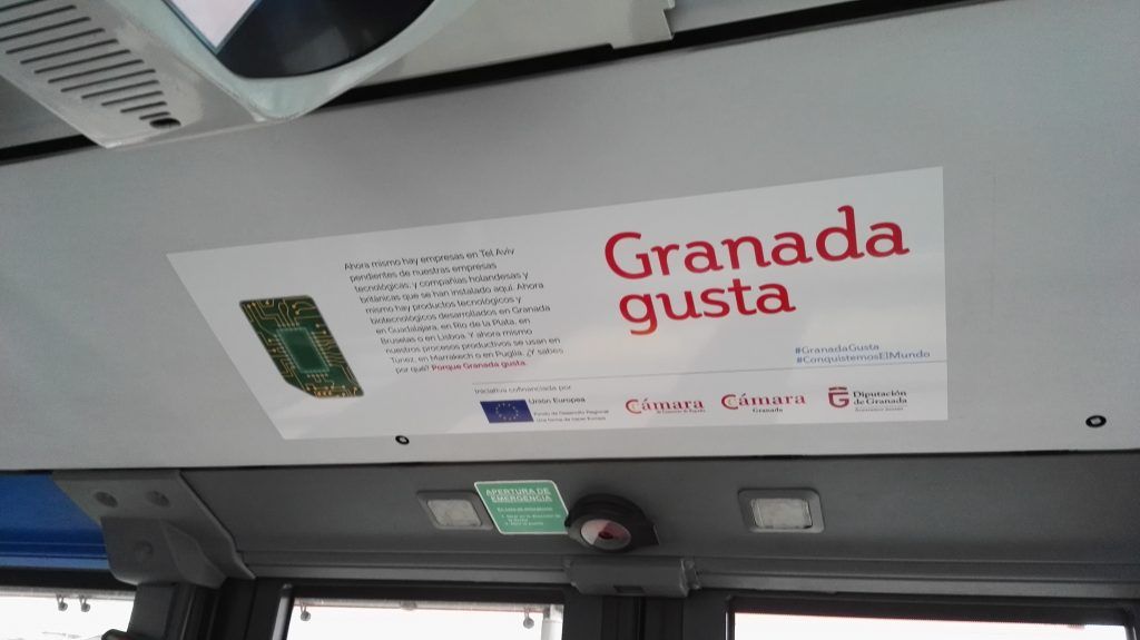 Granada gusta dentro del bus